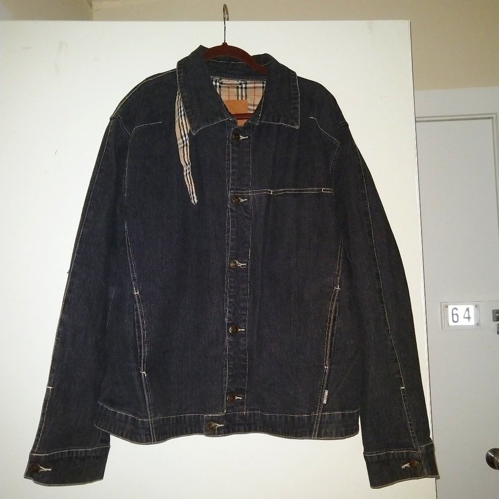 Burberry 1965 Blue Label Denim Jacket w/Collar Tab